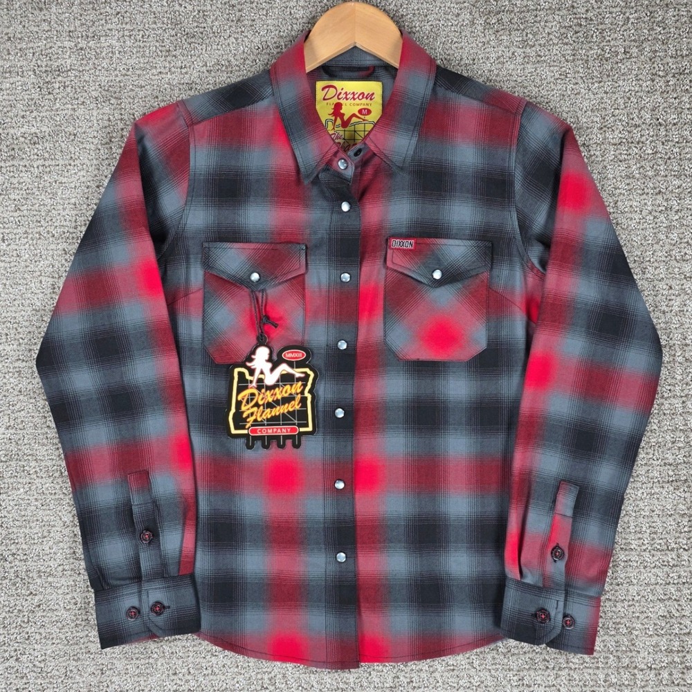 Dixxon Flannel Co The Blazer Pearl Snap Plaid Button Up Shirt Womens Medium NWT
